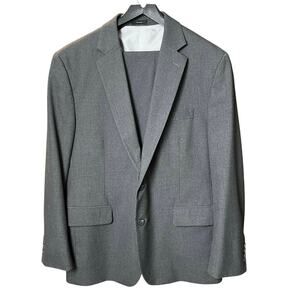 JF J. Ferrar Gray Suit Jacket and Pants Set Men’s 44R Jacket and 38x30 Pants